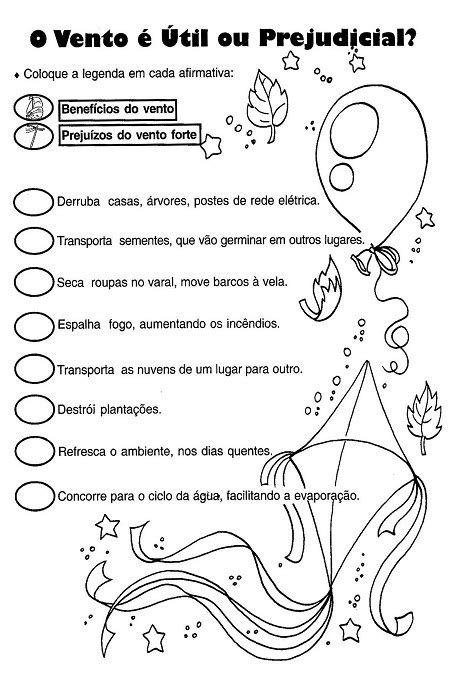 Atividades Sobre O Ar CiÊncias Imprimir E Colorir Mistura De Alegria