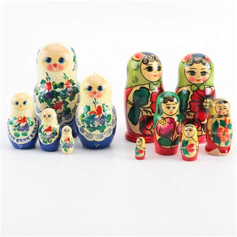 Vintage Russian Matryoshka Nesting Dolls Ebth