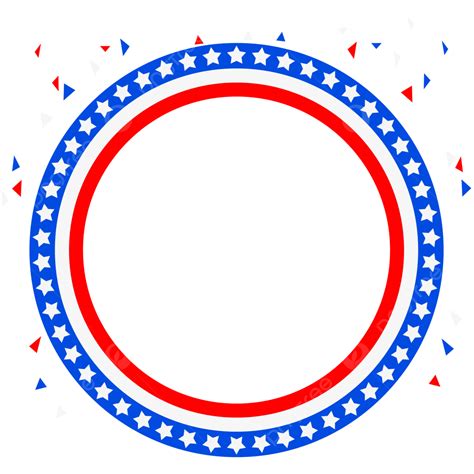 America Circle Border For 4th July Independence Day American Borders