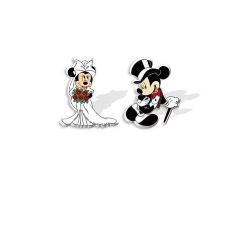 DISNEY S MICKEY Minnie Mouse Bride Groom Wedding Couple Really Cute