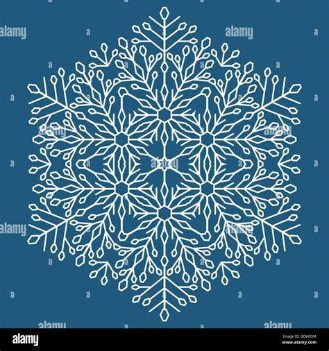 Pretty Vector Round Snowflake Stock Vector Image And Art Alamy