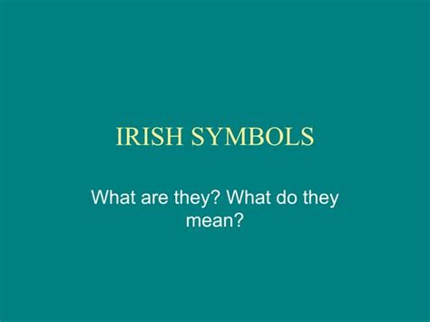 Irish symbols | PPT