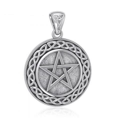 Celtique Pentacle Pendentif Argent Massif Par Peter Stone Bijou