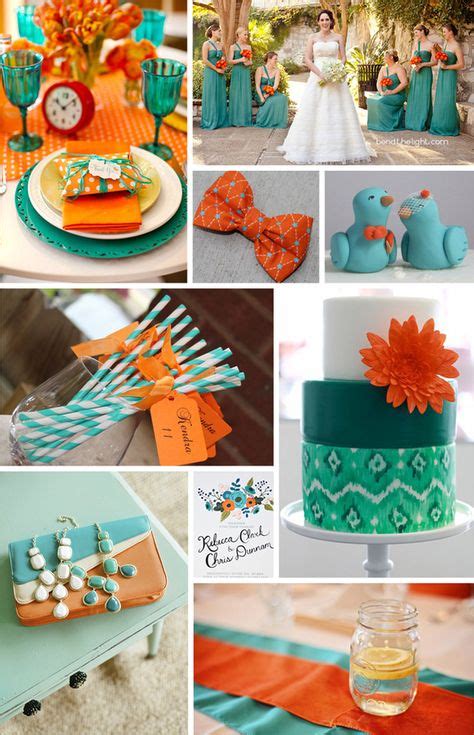 93 Teal & Orange Wedding ideas | orange wedding, teal orange weddings ...