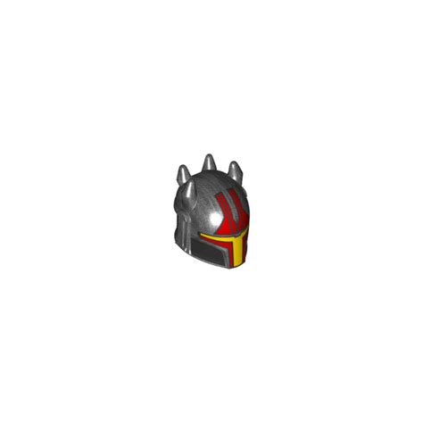 Lego Pearl Dark Gray Helmet With Horns And Red Gar Saxon