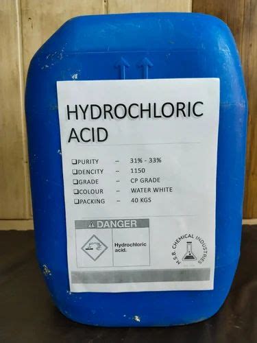 For Industrial Hydrochloric Acid In Panipat 40 Kg 33 At Rs 4 Kg In