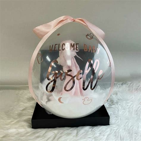 Personalised Name Plain Gift Balloon Inch Clear