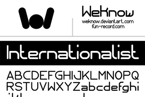 Internationalist Font Weknow Fontspace