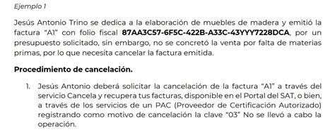 Motivos de Cancelación CFDI SAT México