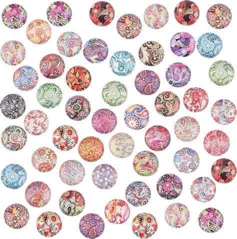 Pandahall Style Mm Blumenmosaik Glas Cabochons St Ck Halbrunde