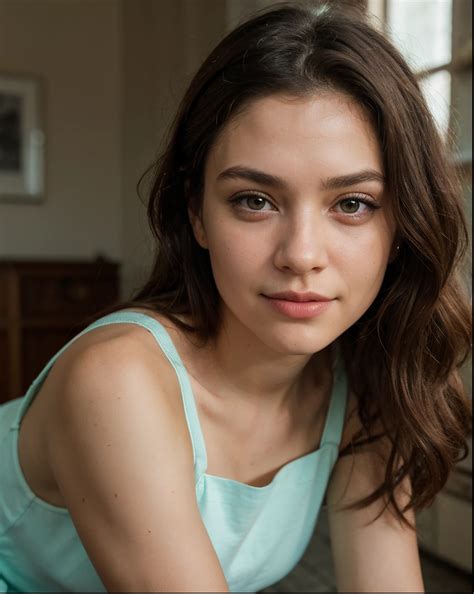 Cute Beautiful Sexy European Light Green Eyed Brunette 22 Years Old