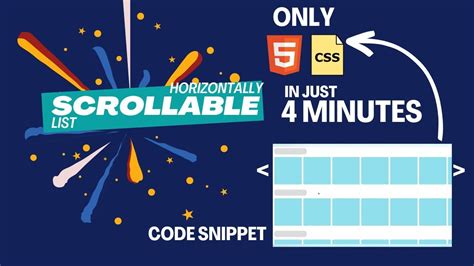 How To Make A Horizontally Scrollable List In Just 4 Minutes Html