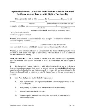 Right Of Survivorship Doc Template Pdffiller