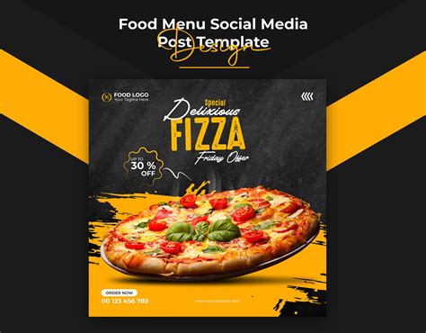 Pizza food manu design on Behance