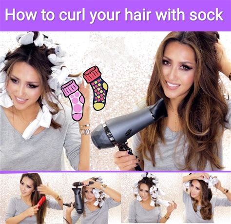 How To Curl Your Hair With Socks How To Curl Your Hair Hair Without Heat Curled Hairstyles