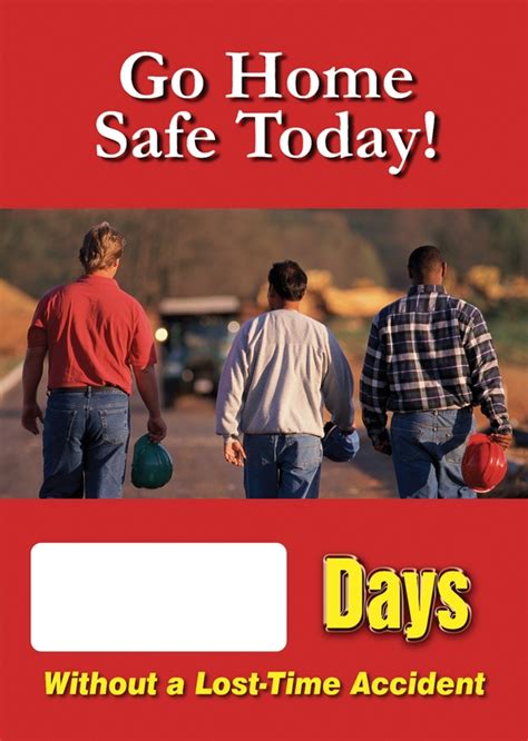 Digi Day® Magnetic Faces Go Home Safe Today Days Without A Lost Time Accident Scc711