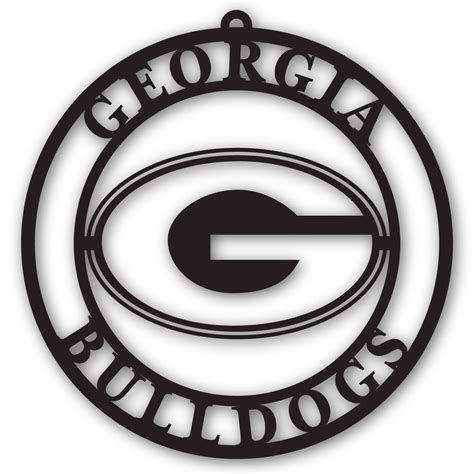 Black Georgia Bulldogs 16'' Team Logo Cutout