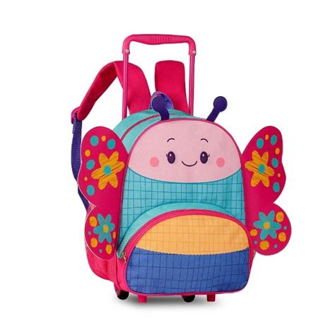 Mochila De Rodinhas Borboleta Pets 13 Infantil Escolar Passeio