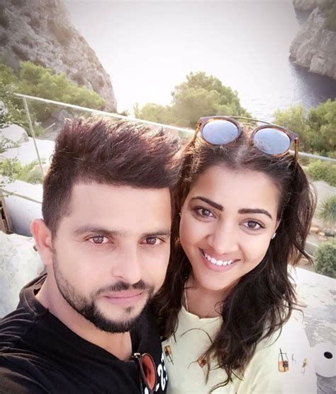 Suresh Raina Enjoying The Sunset With Wife Priyanka Choudhary For More