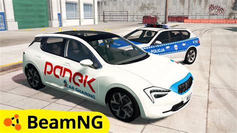 SUPER UCIECZKA PRZED POLICJĄ WYPOŻYCZONYM AUTEM w BEAMNG DRIVE