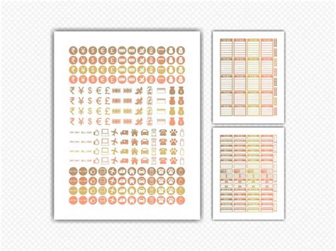 Earthy Colours Budget Planner Stickers | Set of 500+ Digital Stickers ...