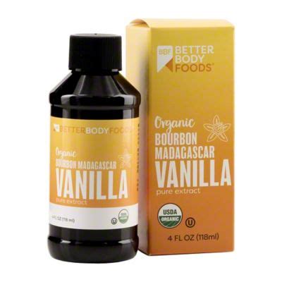 BetterBody Foods Organic Bourbon Madagascar Vanilla Extract 4 Oz