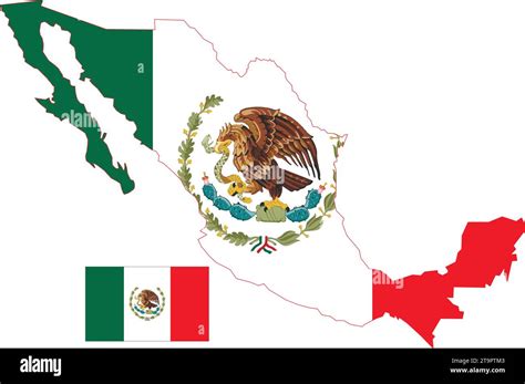 Mexico Map And Flag Stock Vector Image And Art Alamy