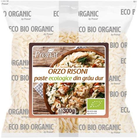 Orzo Risoni Paste Bio Din Grau Dur G Pronat Minuneanaturii Ro