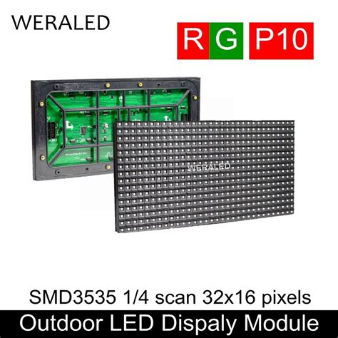 WERALED módulo LED para exteriores P10 SMD RG bicolor Panel LED de