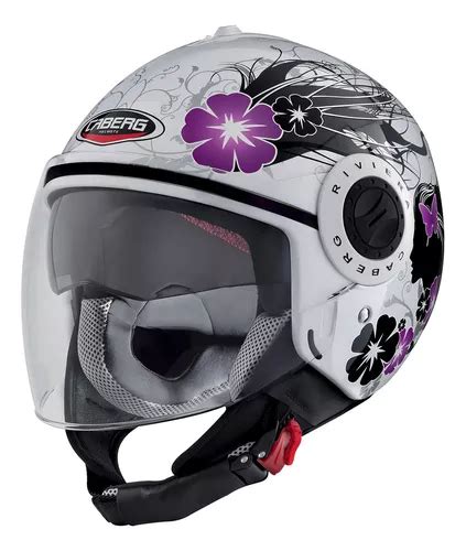 Casco Para Moto Abierto Con Visera Caberg Riviera V Diva White Y