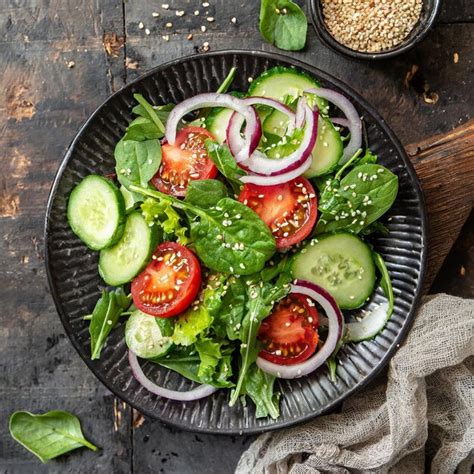 Premium Photo Fresh Vegetables Salad From Tomatoes Cucumber Red