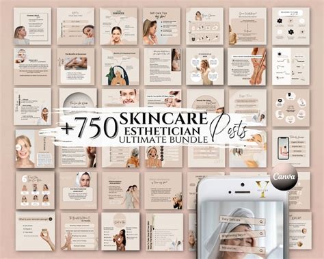 Skincare Instagram Post Skincare Template Esthetician Etsy