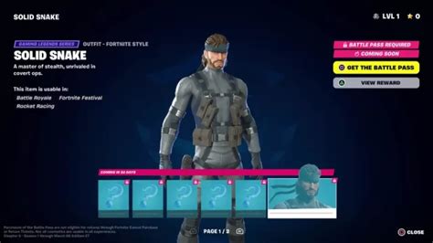 Fortnite Quando Esce La Skin Di Solid Snake E Come Si Sblocca