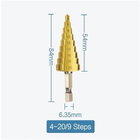 Hexagon Shank Hexagonale Foret Tag Rev Tu De Titane Hss