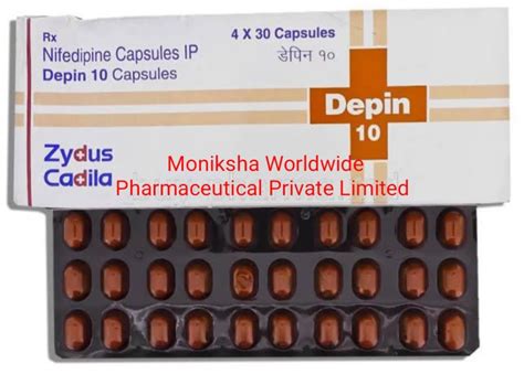 Nifedipine Depin 10 Mg Capsule Zydus Cadila 4x30 Capsules At Best