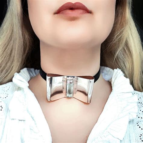 Steampunk Bdsm Jewelry Day Submissive Collar Necklace Office Etsy