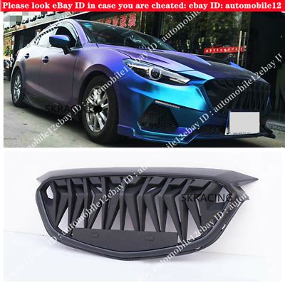 Matte Black Front Bumper Grille Radiator Grill Trim For Mazda Axela