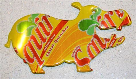 Items Similar To Recycled Soda Can Art Large Hippo Magnet On Etsy