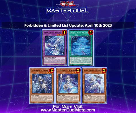 Yu Gi Oh Master Duel Guide On Twitter Forbidden Limited List