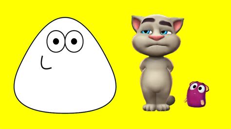 Pou Vs Gato Tom Pou Juega Con El Gato Tom Con Su Pelaje Blanco YouTube