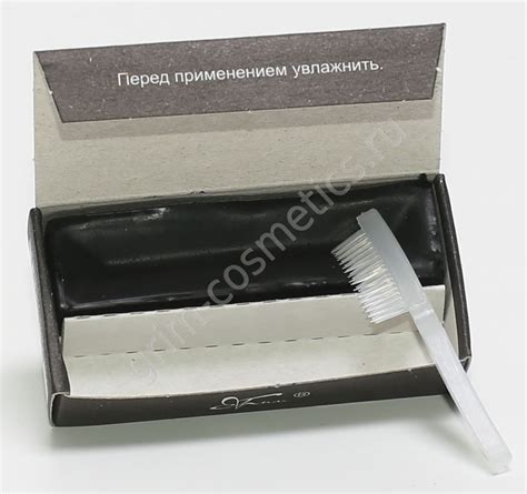 Тушь твердая, черная "Ленинградская тушь для бровей и ресниц" 10 г.