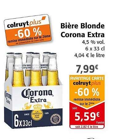 Promo Bi Re Blonde Corona Extra Chez Colruyt Icatalogue Fr