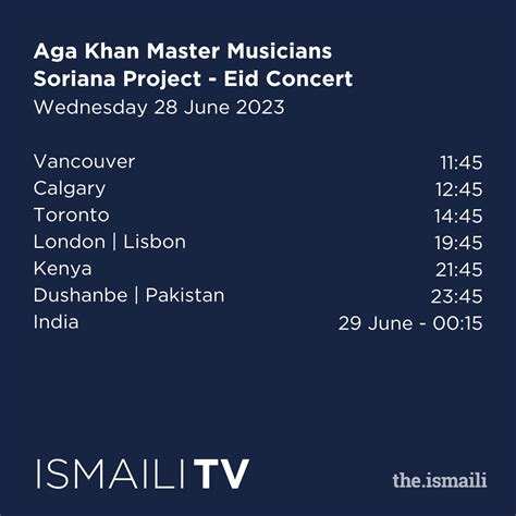 The Ismaili On Twitter On Wednesday 28 June A Special Eid Concert By