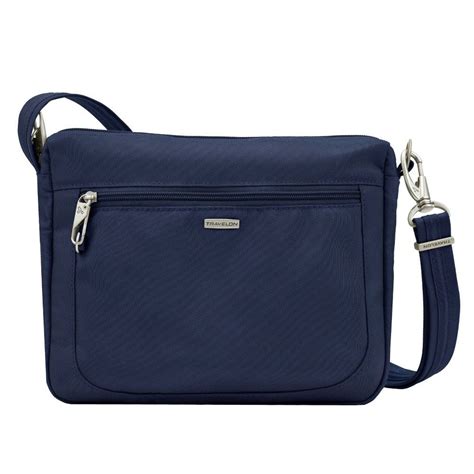 Travelon Rfid Anti Theft Small Cross Body Midnight Blue Crossbody