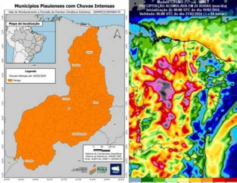 Previs O Do Tempo Mostra Probabilidade De Chuvas Intensas Para O Piau