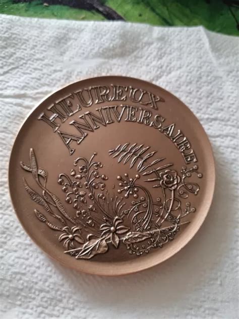 M Daille Bronze Monnaie De Paris Heureux Anniversaire Eur