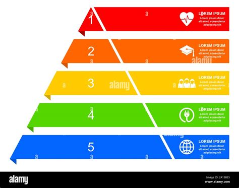 Business Presentation Template Vector Pyramid Infographic Stock Vector