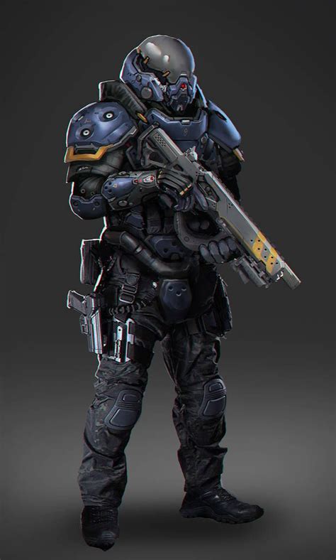 Scifi Soldier 1 By Rubenpg86 On Deviantart Armor Concept Futuristic