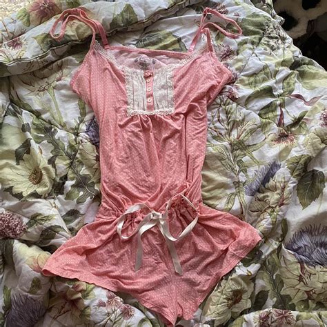 Baby Pink Polka Dot Lingerie Piece Depop