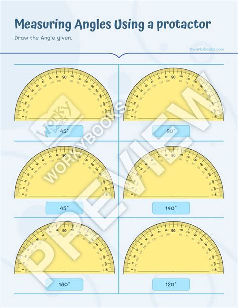 Worksheet Measuring Angles Using A Protractor Th Grade Math